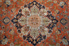 Load image into Gallery viewer, 8.2 x 12 Orange red Persian Tabriz Rug Pre- Owned 74754