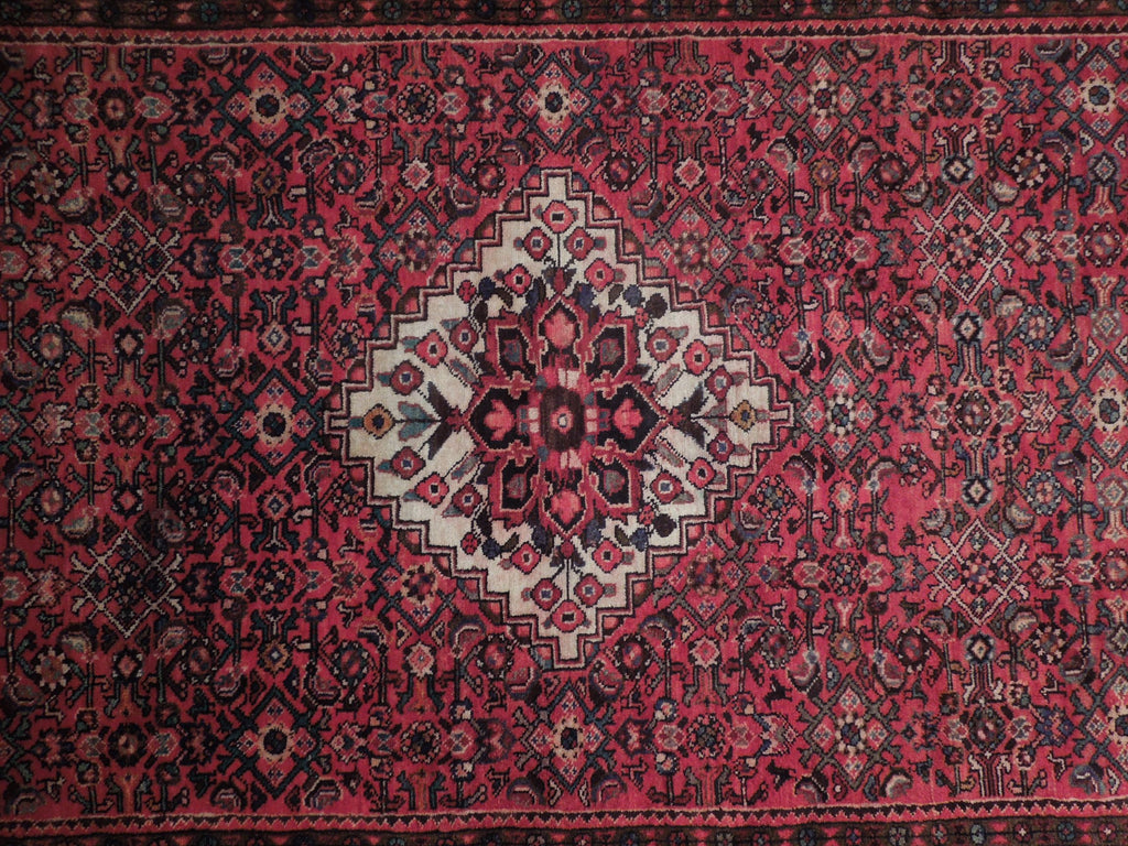 5.3 x 11.8 Salmon Pink Semi Antique Persian Tabriz Herati Runner 79573