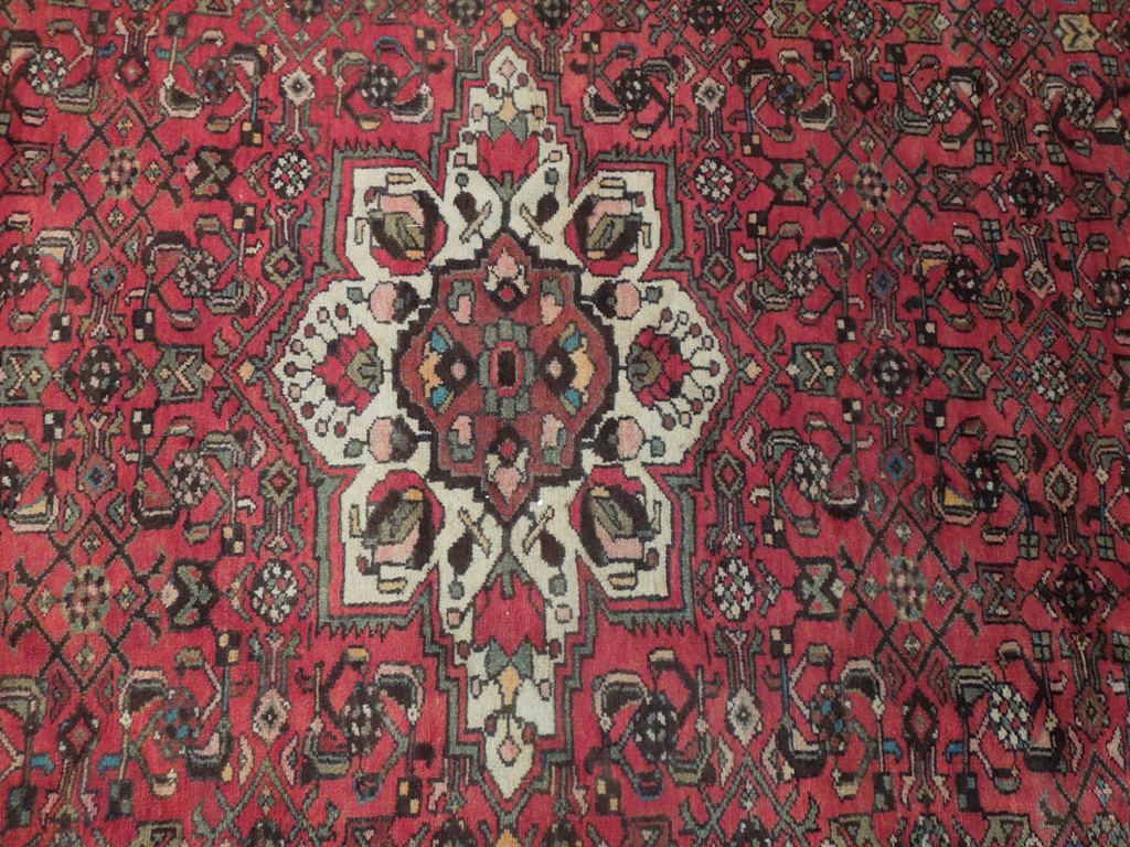 5.5 x 10.11 Muddy Green Semi-Antique Persian Hamadan Runner 72628