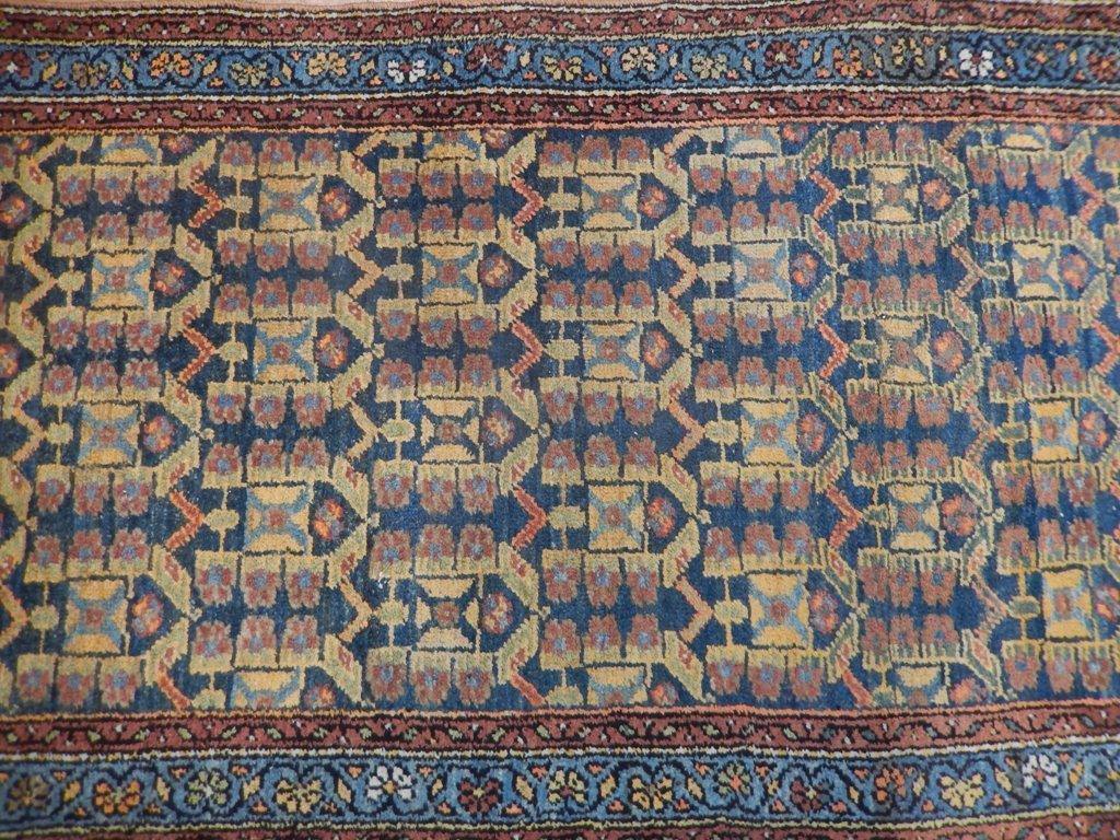 3x13 Authentic Hand Knotted Persian Hamadan Runner - Iran - bestrugplace