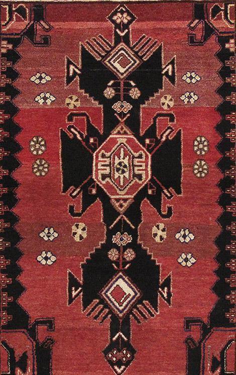 Luxurious 4x5 Authentic Hand-knotted Persian Hamadan Rug - Iran - bestrugplace