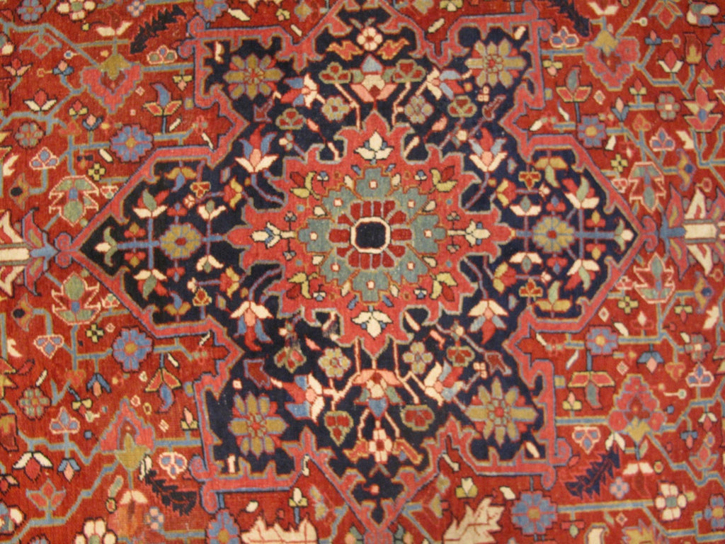 8x11 Authentic Hand-Knotted Antique Persian Heriz Rug - Iran - bestrugplace
