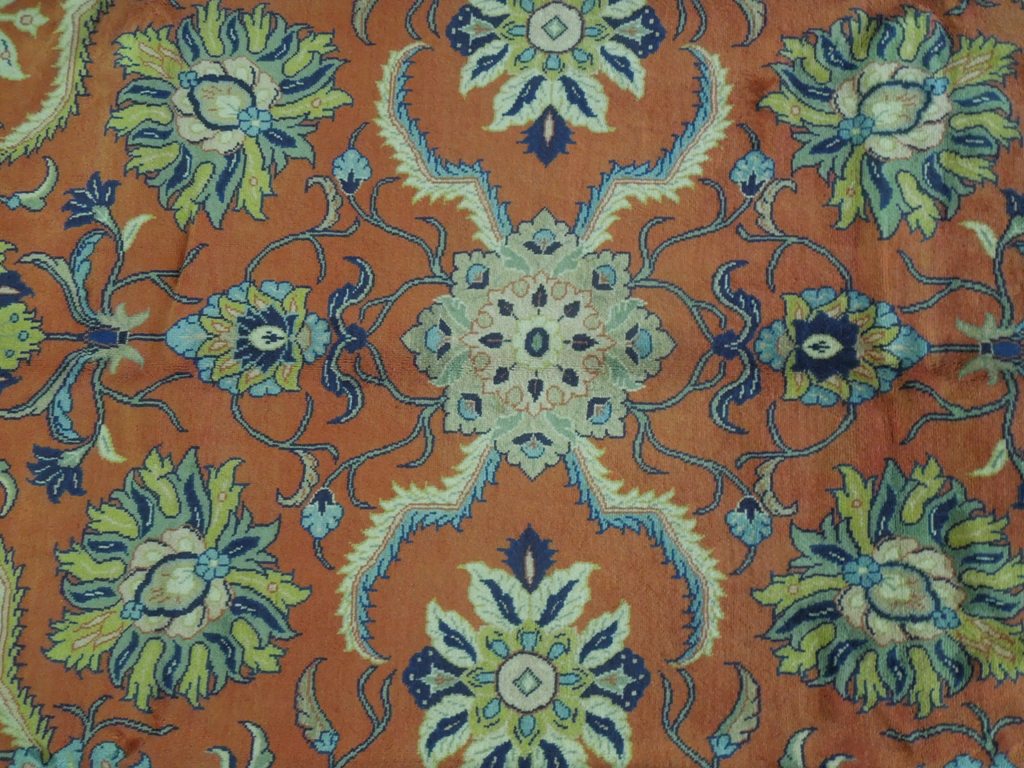 7 x 10.6 Terra Cotta Color Fine Persian Soltanabad Mahal Rug 72423