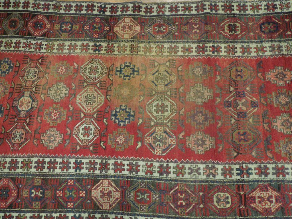 3x11 Authentic Hand Knotted Semi-Antique Persian Hamadan Runner - Iran - bestrugplace