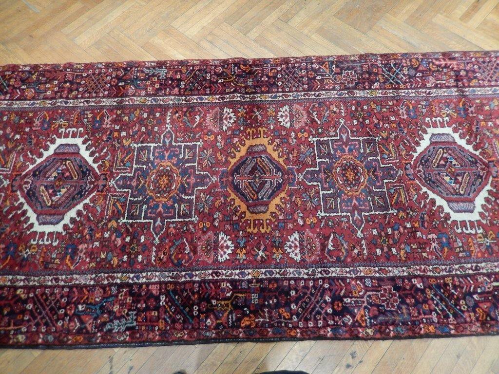 5x13 Authentic Hand Knotted Semi-Antique Persian Karaja Runner - Iran - bestrugplace