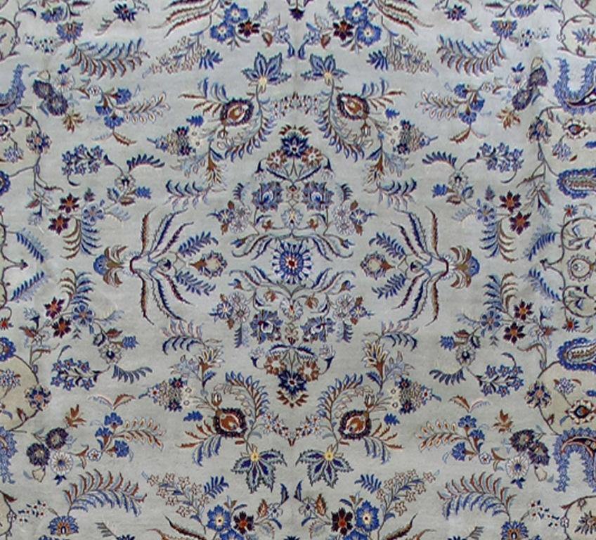 11x14 Authentic Hand Knotted Persian Kashan Rug - Iran - bestrugplace