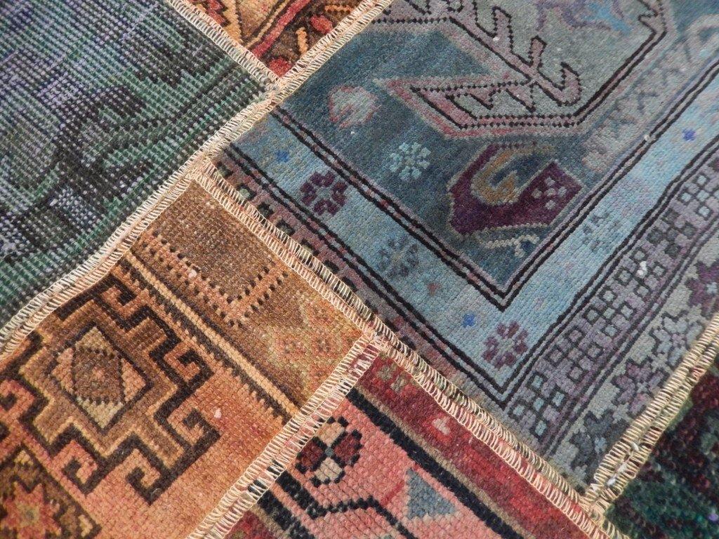 5x8 Antique Persian Patchwork Rug - Iran - bestrugplace