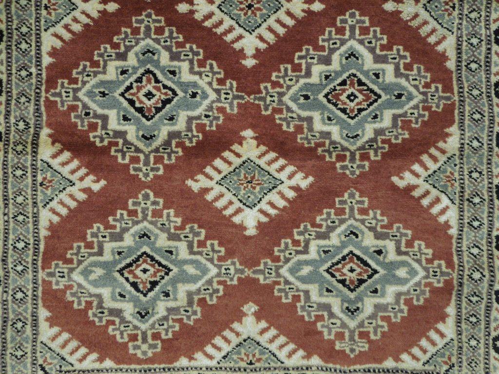Radiant 3x5 Authentic Handmade Wool & Silk Bokhara Rug - Pakistan - bestrugplace
