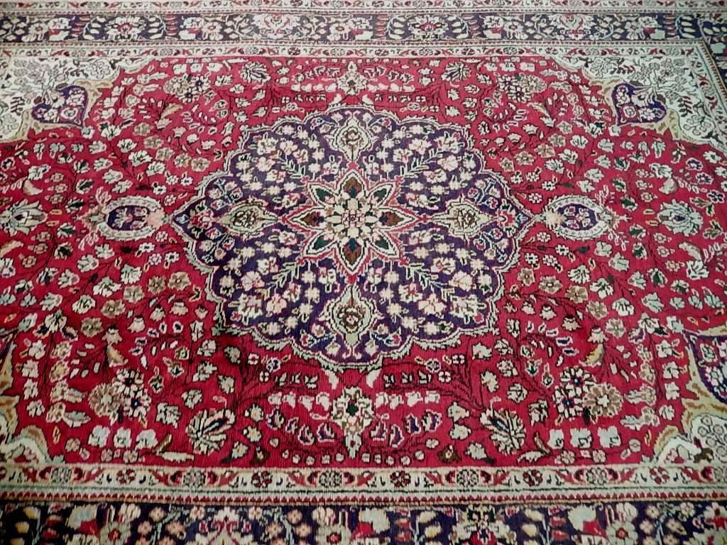 7x10 Authentic Hand Knotted Semi-Antique Persian Sarouk Rug - Iran - bestrugplace