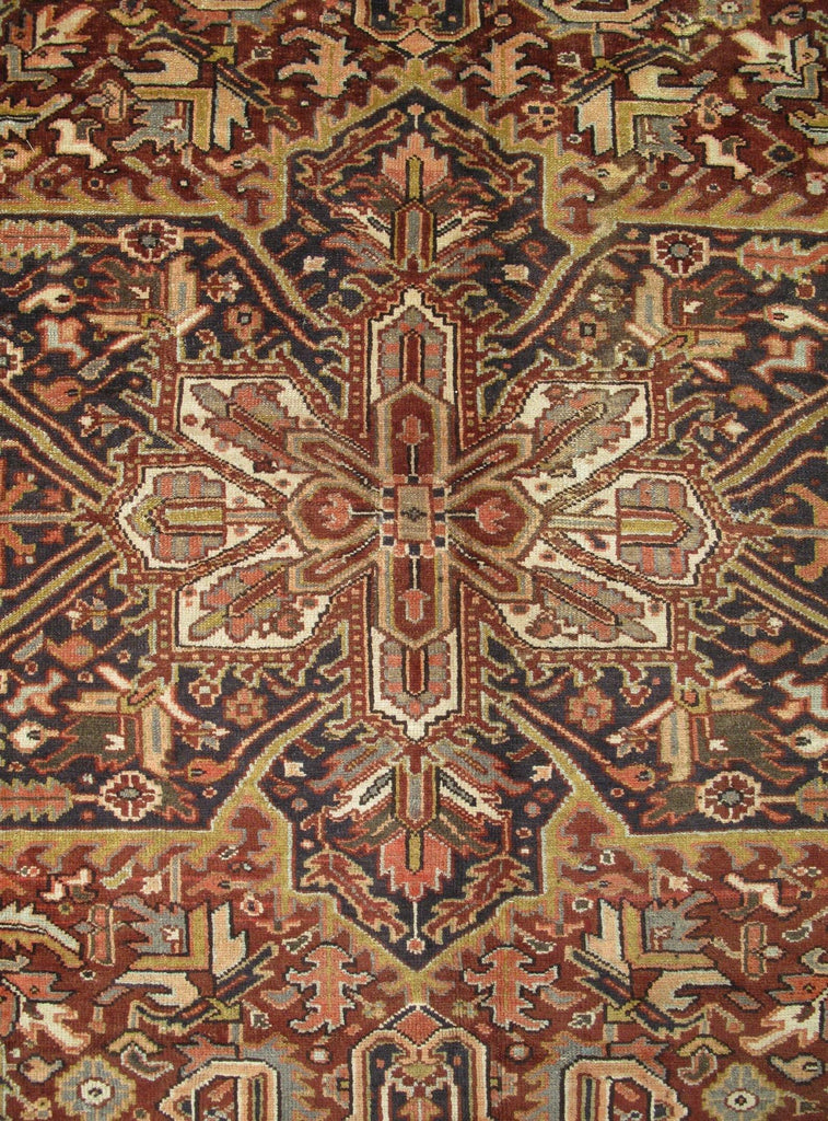 Luxurious 9x11 Authentic Hand-knotted Persian Heriz Rug - Iran - bestrugplace
