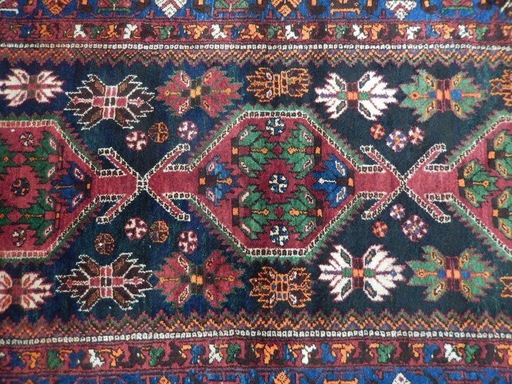 4x9 Authentic Hand Knotted Semi-Antique Persian Hamadan Runner - Iran - bestrugplace