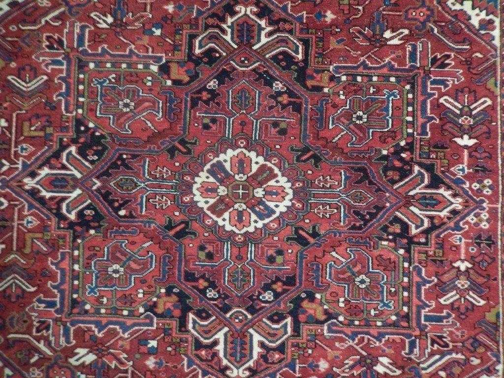 8' x 12' Semi-Antique Persian HERIZ Rug - bestrugplace