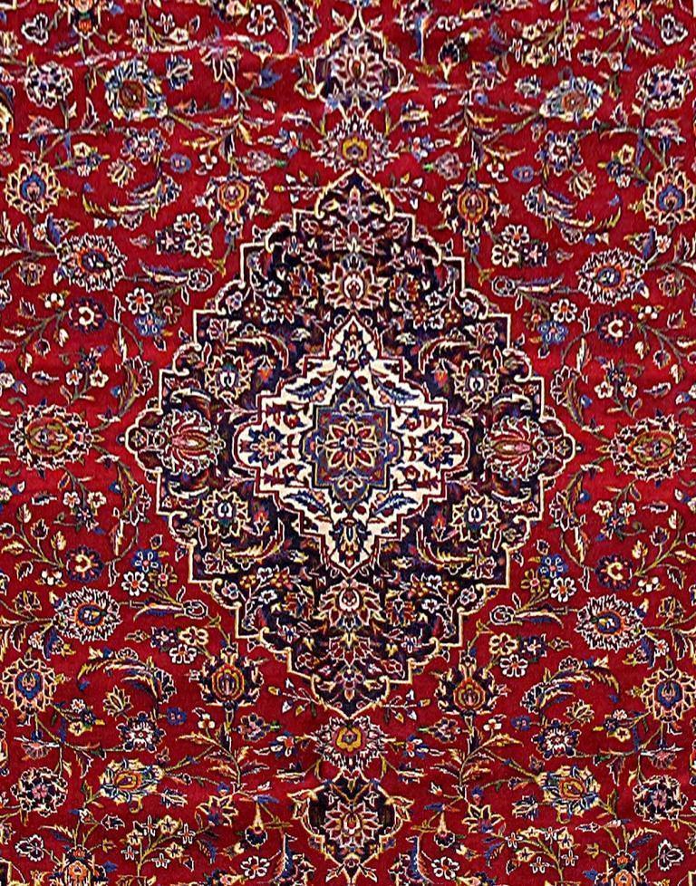 10x13 Authentic Hand Knotted Persian Kashan Rug - Iran - bestrugplace