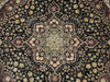 Load image into Gallery viewer, 7 x 7 Black Fine Quality Wool&amp;Silk Round Rug 20850