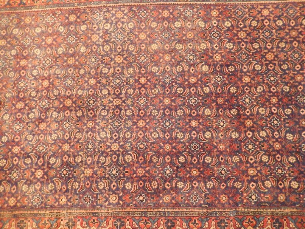 5x11 Authentic Hand Knotted Semi-Antique Persian Herati Runner - Iran - bestrugplace