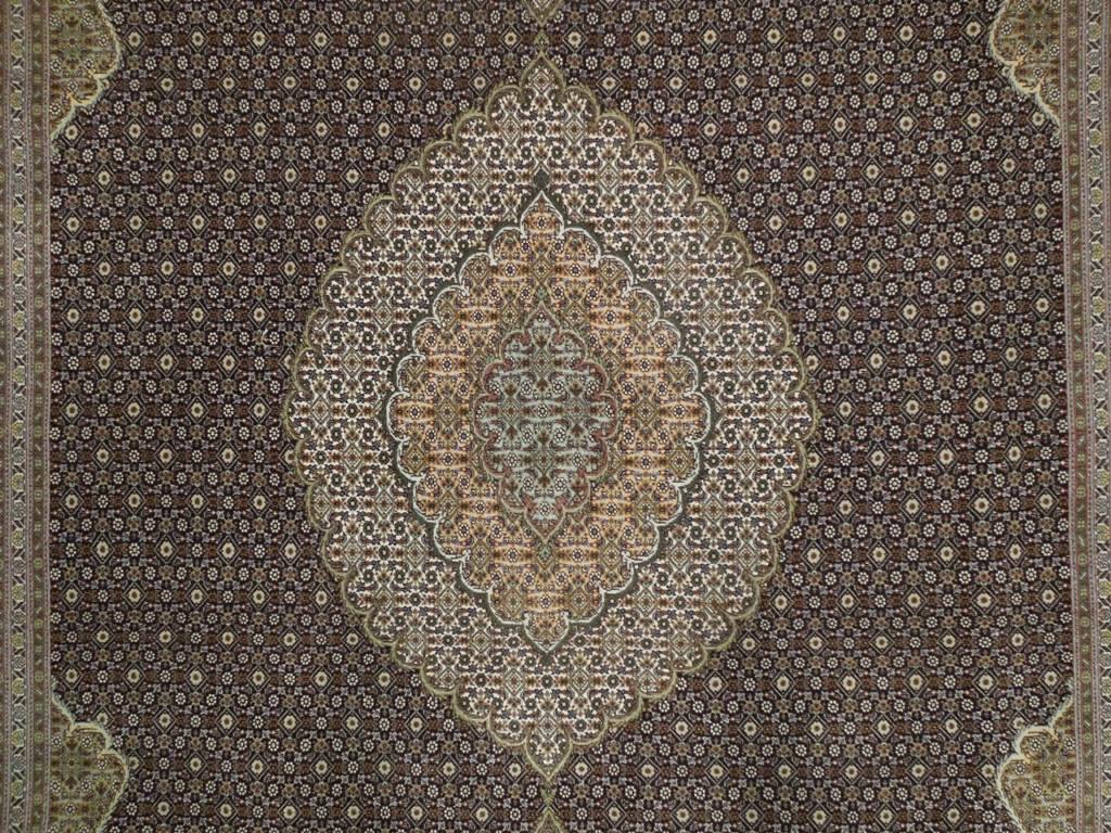 7x10 Authentic Handmade Wool & Silk High End Persian Tabriz Rug - Iran - bestrugplace