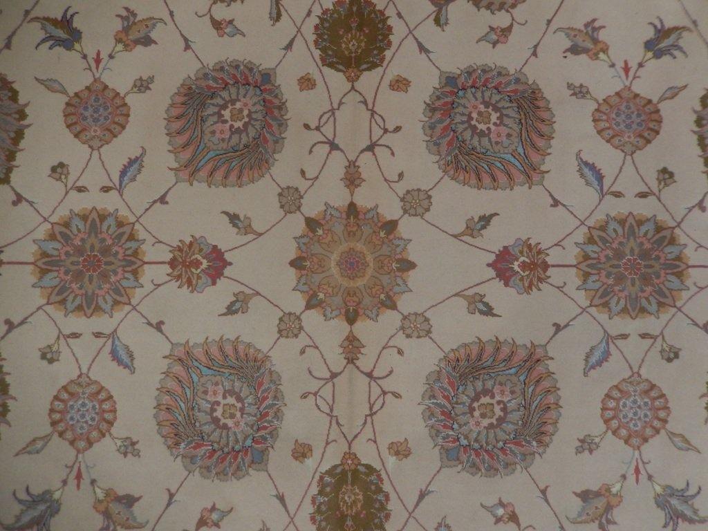 10x13 Authentic Handmade High End Wool & Silk Persian Tabriz Rug - Iran - bestrugplace