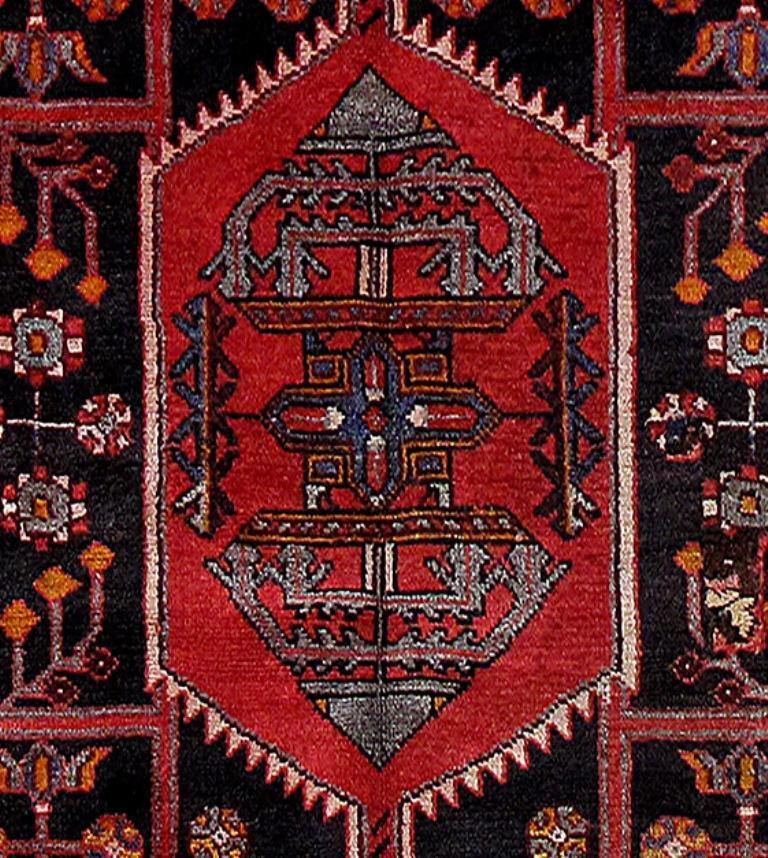 3x10 Authentic Hand Knotted Persian Hamadan Rug - Iran - bestrugplace