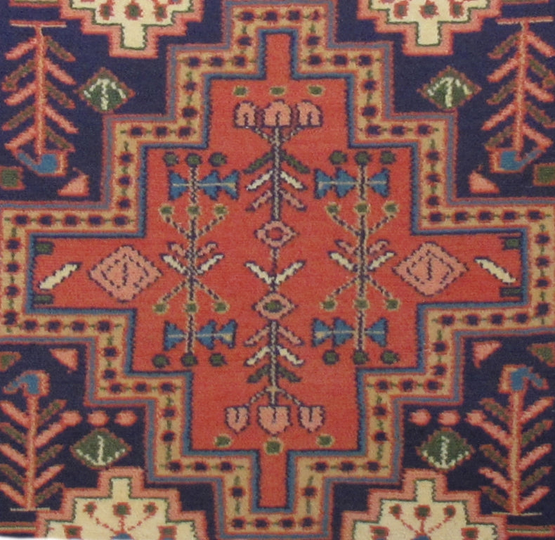 2 x 3.1 Orange Medallion Persian Yalameh Rug 82081