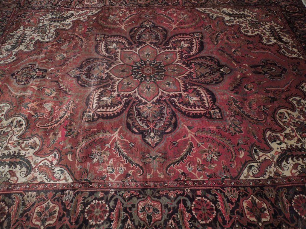 9x12 Authentic Hand Knotted Semi-Antique Persian Heriz Rug - Iran - bestrugplace