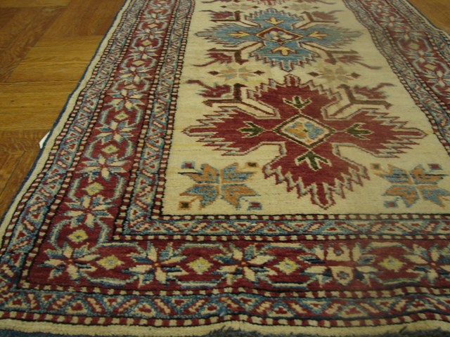 2' x 11' Ivory Kazak Runner Rug 11765