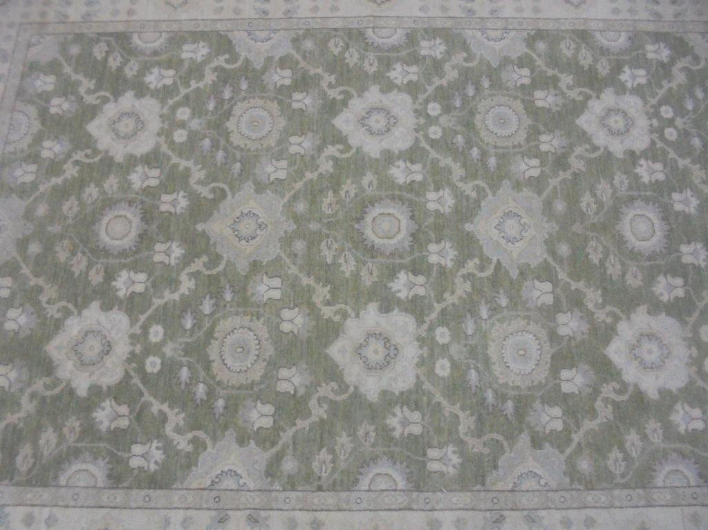 Radiant 9x6 Authentic Hand Knotted Vegetable Dyed Ziglar Chobi Peshawar Rug - Pakistan - bestrugplace