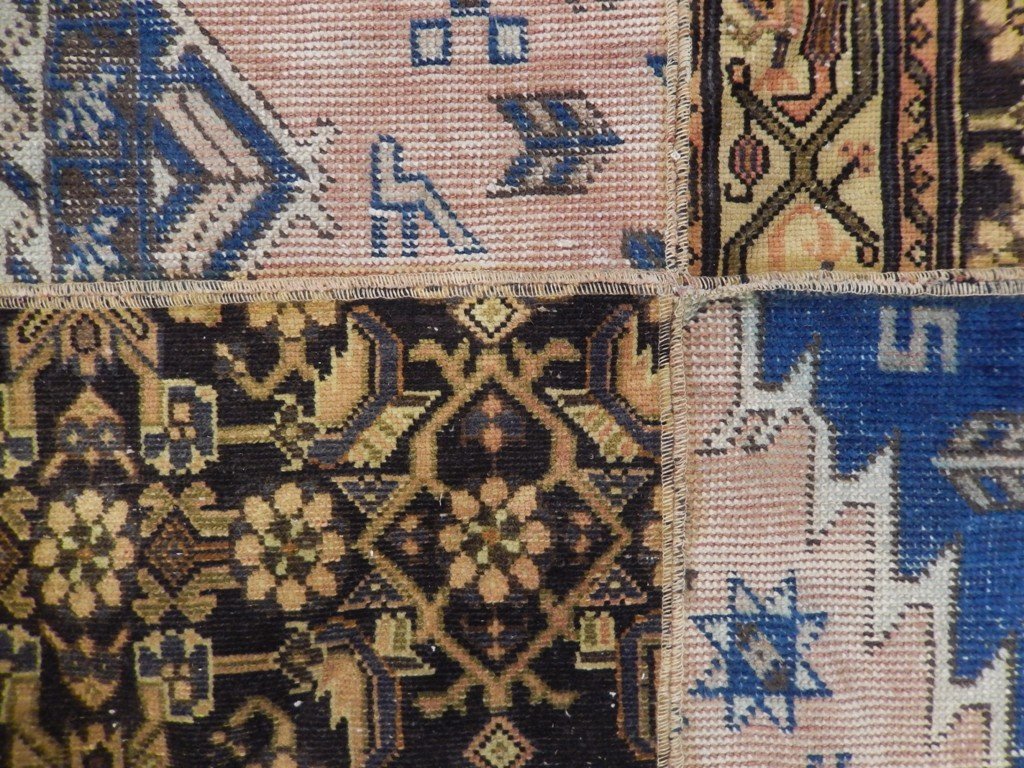 5.7 x 8.6 Multi-Color Antique Persian Patchwork Rug 22213