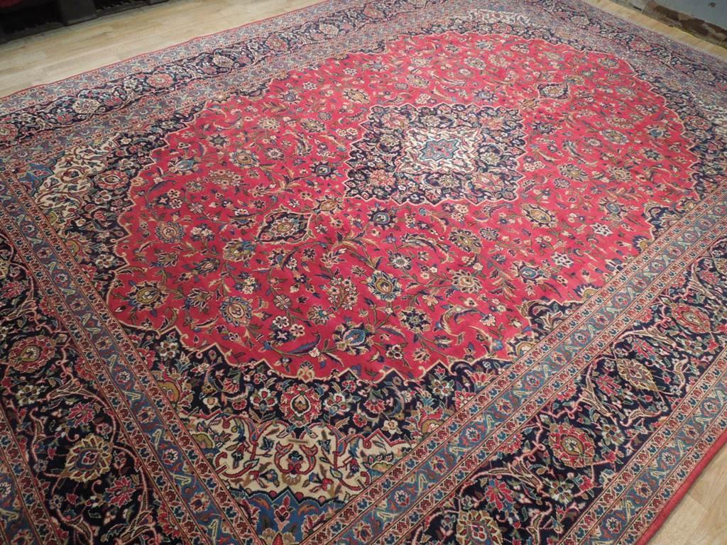 9x12 Authentic Handmade Kashan Persian Rug - Iran - bestrugplace