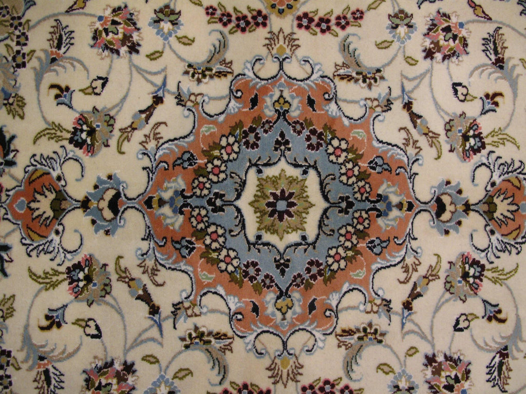 5x6 Authentic Hand-Knotted Wool & Silk Fine Quality Persian Tabriz Rug - Iran - bestrugplace