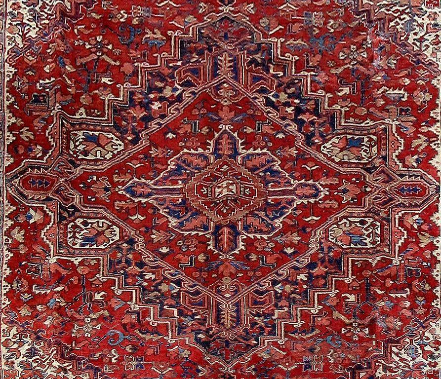 9x11 Authentic Hand Knotted Persian Heriz Rug - Iran - bestrugplace