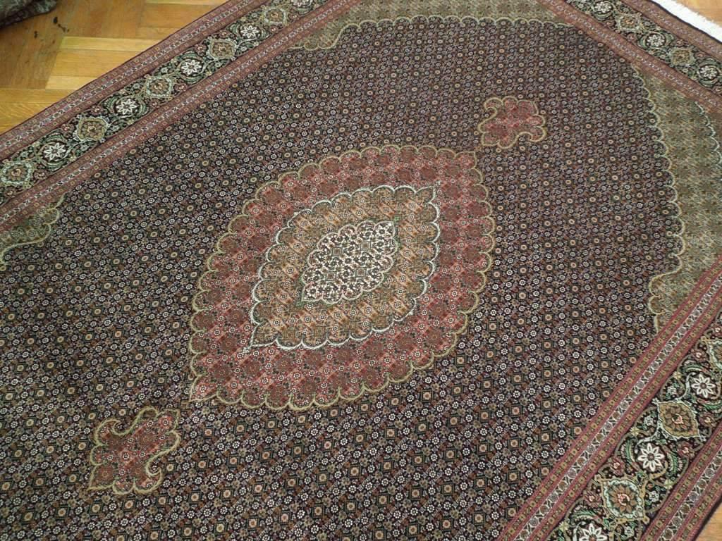 7x10 Authentic Handmade Wool & Silk High End Persian Tabriz Rug - Iran - bestrugplace