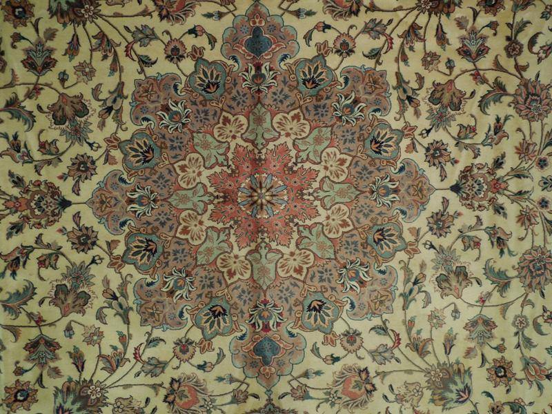 10x14 Authentic High Quality Wool Silk Persian Tabriz Rug 400 KPSI-Iran 17346 - bestrugplace