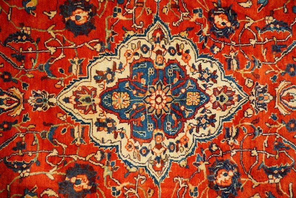 9x13 Authentic Hand Knotted Semi-Antique Persian Sarouk Rug - Iran - bestrugplace