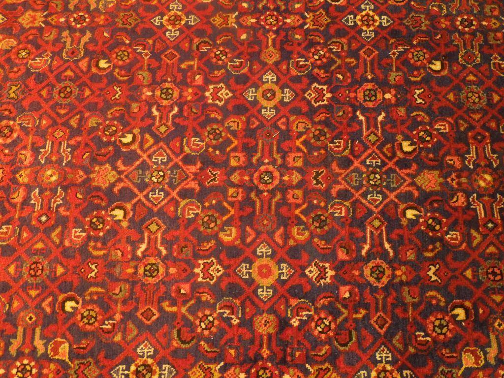 5x14 Authentic Hand Knotted Semi-Antique Persian Herati Runner - Iran - bestrugplace