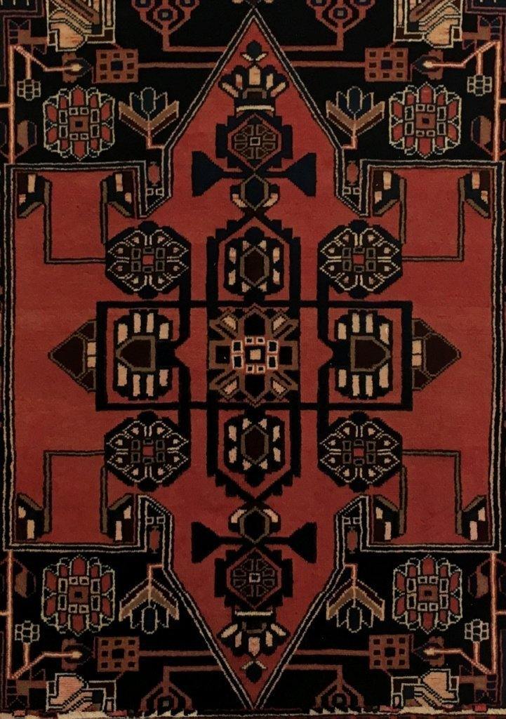 5x6 Authentic Hand-knotted Persian Hamadan Rug - Iran - bestrugplace
