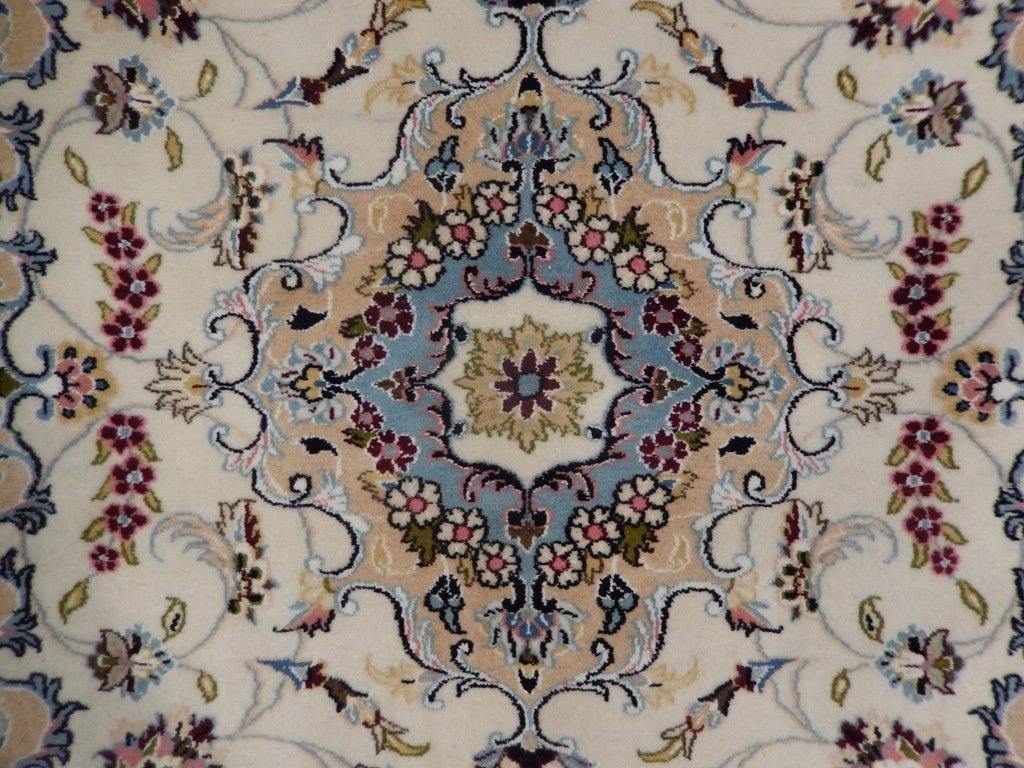 4x7 Authentic Handmade Wool & Silk Persian Rug - Iran - bestrugplace