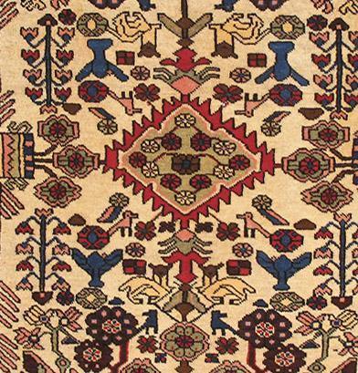 Luxurious 3x5 Authentic Hand-knotted Persian Hamadan Rug - Iran - bestrugplace