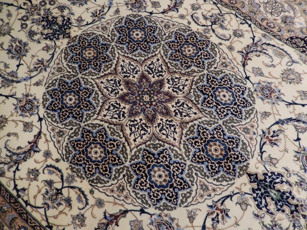7x11 Authentic Handmade Signed Wool & Silk Persian Nain Rug - Iran - bestrugplace