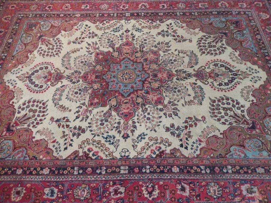 8x11 Authentic Hand Knotted Semi-Antique Persian Sarouk Rug - Iran - bestrugplace