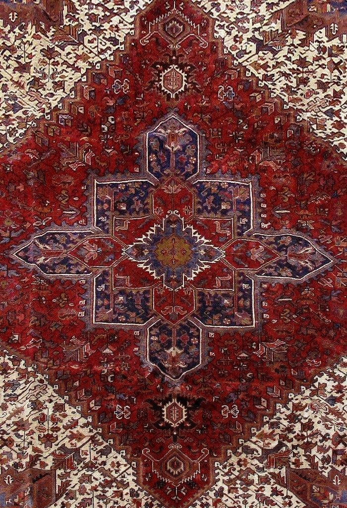 10x13 Authentic Hand Knotted Persian Heriz Rug - Iran - bestrugplace