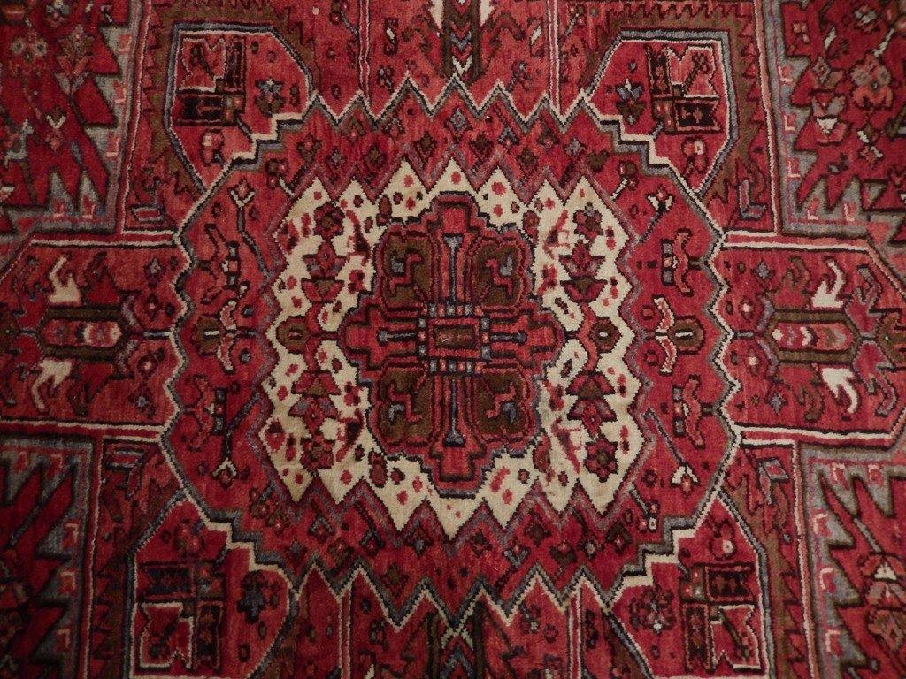 9x13 Authentic Hand Knotted Semi-Antique Persian Heriz Rug - Iran - bestrugplace