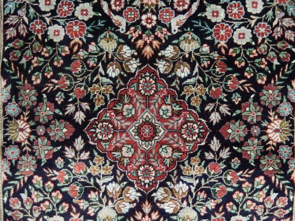 2x3 Authentic Handmade Fine Silk Persian Qum Rug - Iran - bestrugplace