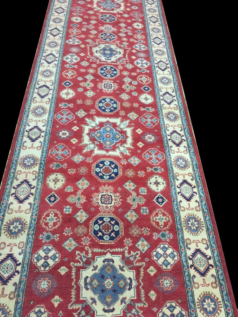 4.6 x 19.2 Red Yakash Kazak Rug 28021