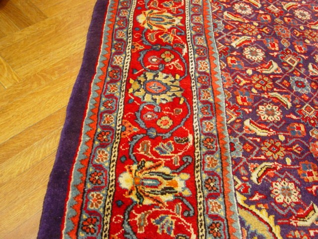 10' x 13' Semi Antique Persian Mahal Rug  NAVY BLUE 1308