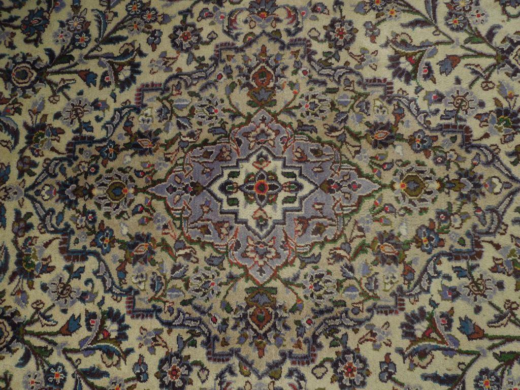 9x13 Authentic Hand Knotted Semi-Antique Persian Kashan Rug - Iran - bestrugplace