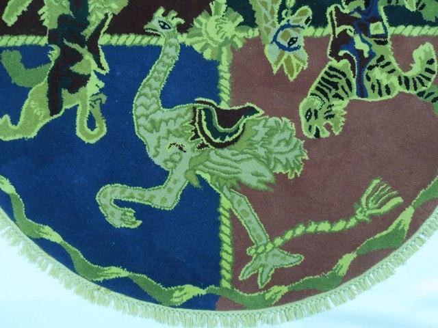 Luxurious 5x5 Authentic Handmade Circus Design Rug [BNY] - bestrugplace