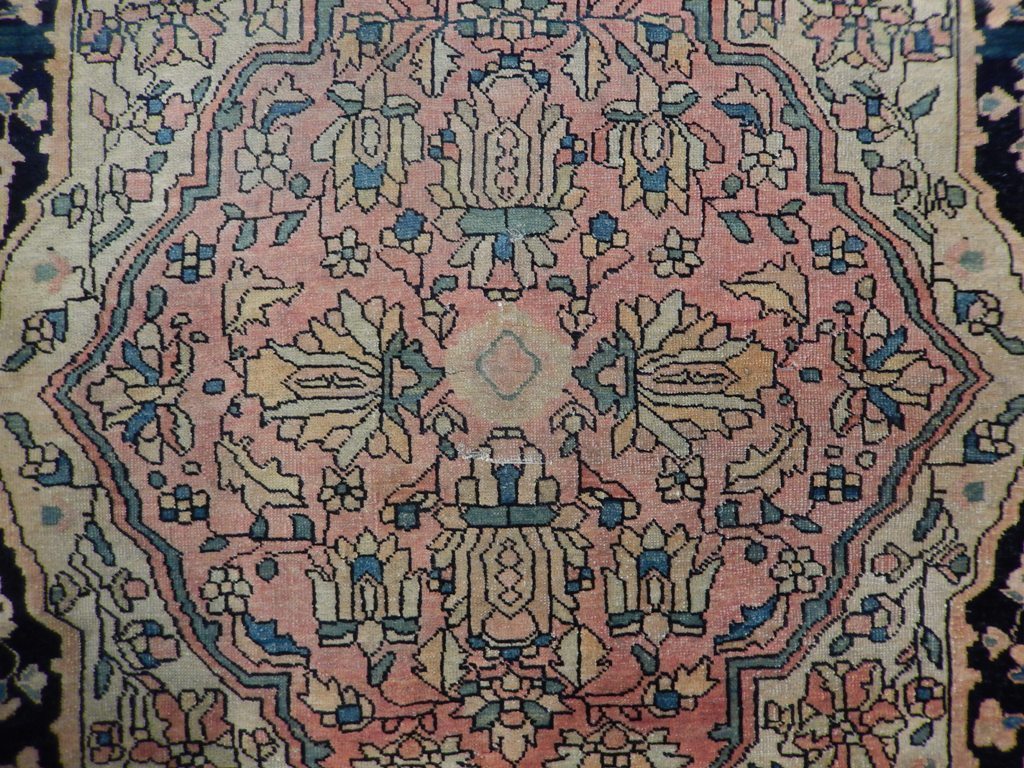 3.4 x 4.7 Antique Persian Farahan Rug 1910's #PIX-21684