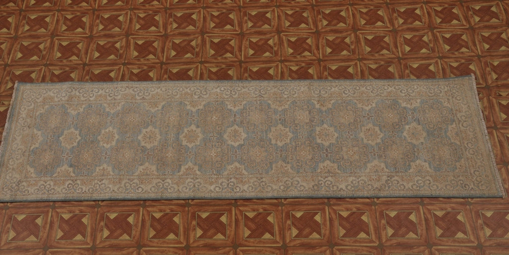 3' x 10' Vegetable Dyed Beige Chobi Peshawar Rug 25196