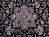 Load image into Gallery viewer, 7.9 x 9.9 Black Blue Fine Quality Wool Handmade Rug 18607