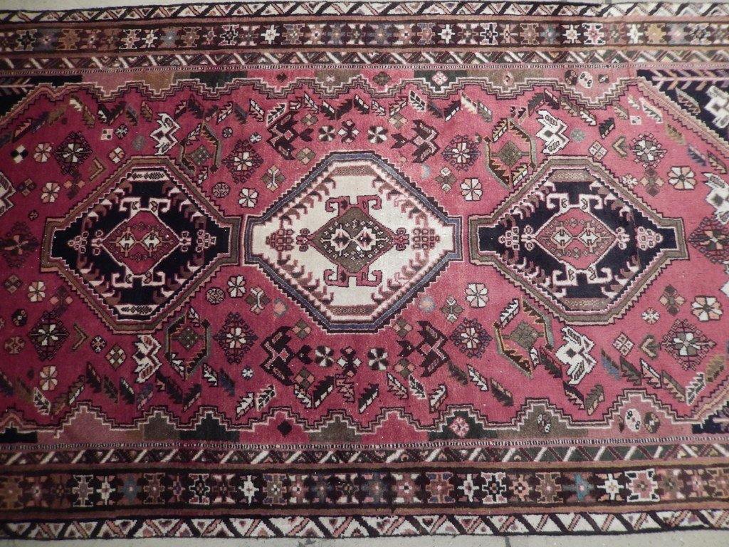 4x9 Authentic Hand Knotted Semi-Antique Persian Hamadan Runner - Iran - bestrugplace